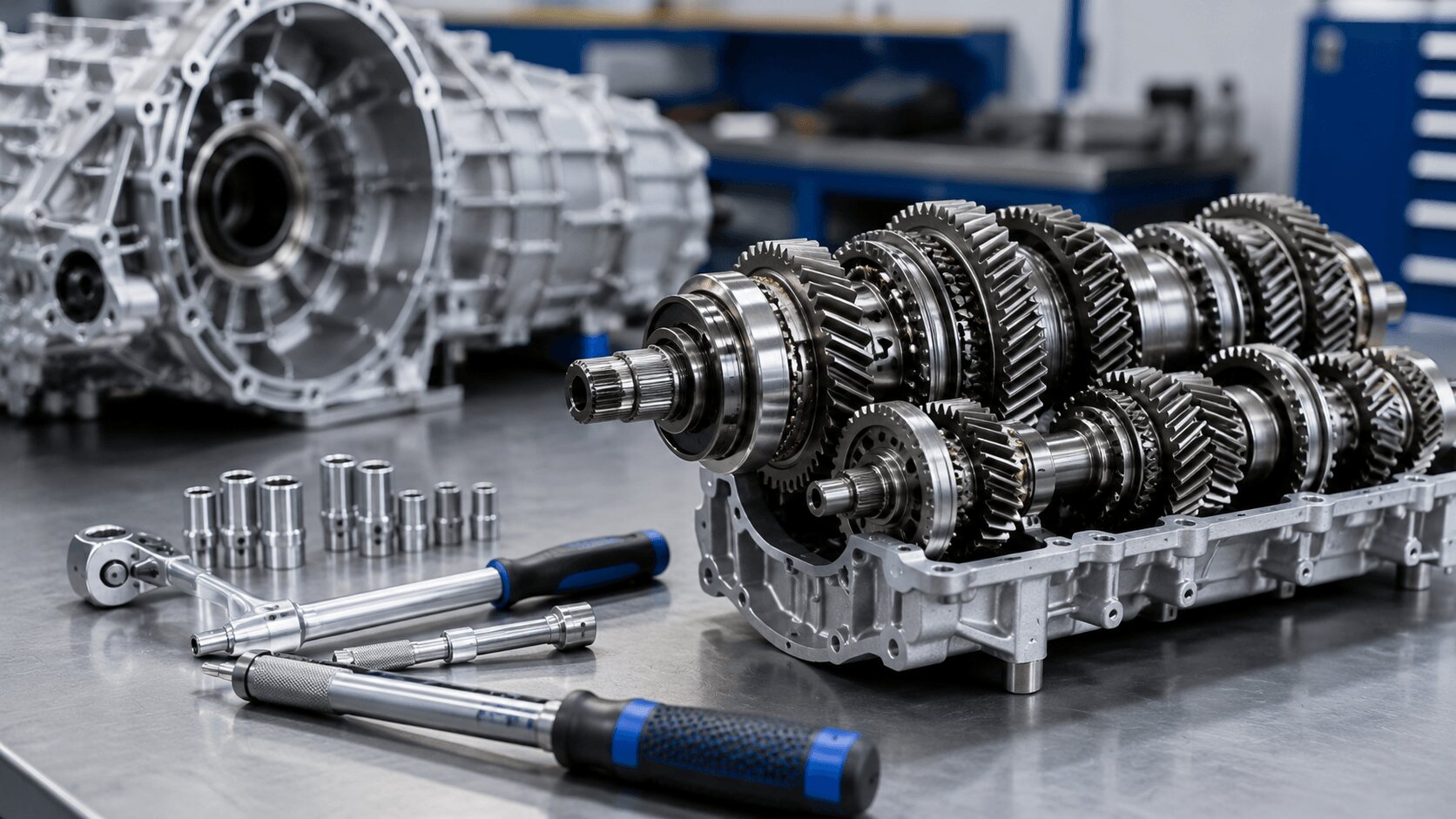 Used transmission close-up